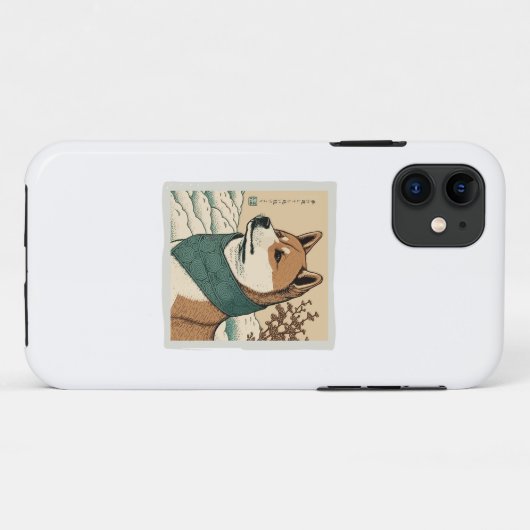 UKIYOE JAPANESE: SHIBA INU Case-Mate iPhone CASE (Achterkant (horizontaal))