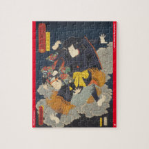 ukiyoe - Kikuchi Kazumaru - Japanse goochelaar -