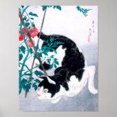 Ukiyoe [komei] 02 Kat met tomaat plant Poster (Voorkant)