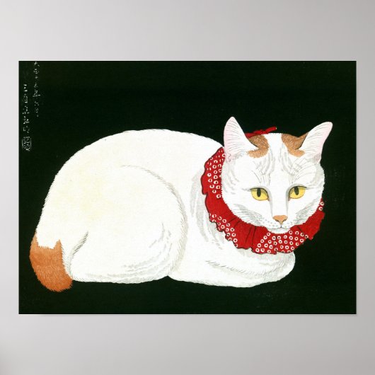 Ukiyoe [komei] 03 Witte kat Poster (Voorkant)