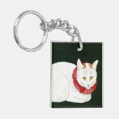 Ukiyoe [komei] 03 Witte kat Sleutelhanger (Voorkant Links)