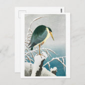 Ukiyoe [Koson] Black-crowned Night Heron ...Briefk Briefkaart (Voorkant / Achterkant)