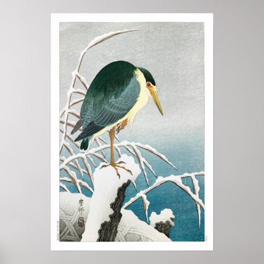 Ukiyoe [Koson] Black-crowned Night Heron ...(S) Poster (Voorkant)