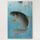 Ukiyoe [Koson] Carp Leaping Legpuzzel (Verticaal)