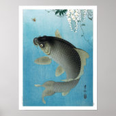 Ukiyoe [Koson] Carp Leaping (S) Poster (Voorkant)