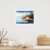 Ukiyoe [Koson] Fox door het Moonlit Water (S) Poster (Keuken)
