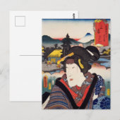 ukiyoe [Toyokuni] 16-11 oSen in Mishima Briefkaart (Voorkant / Achterkant)