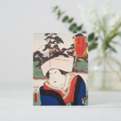 ukiyoe [Toyokuni] 20-14 Tonase bij Yoshiwara Briefkaart (Staand voorkant)