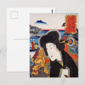 ukiyoe [Toyokuni] 24-17 Jiraiya bij Okitsu Briefkaart (Voorkant / Achterkant)