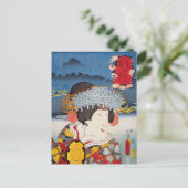ukiyoe [Toyokuni] 38-28 Shizuka in Mitsuke Briefkaart (Staand voorkant)