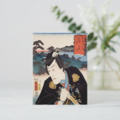 ukiyoe [Toyokuni] 43-32 Inabanosuke in Shirasuka Briefkaart (Staand voorkant)