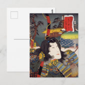 ukiyoe [Toyokuni] 53-37 Miuranosuke bij Fujikawa.. Briefkaart (Voorkant / Achterkant)