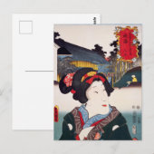 ukiyoe [Toyokuni] 57-40 Hitomaru te Narumi Briefkaart (Voorkant / Achterkant)
