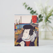 ukiyoe [Toyokuni] 59-42 Tokuzo te Kuwana Briefkaart (Staand voorkant)