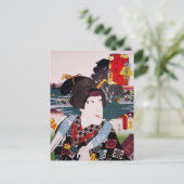 ukiyoe [Toyokuni] 68-47 Koman op Seki Briefkaart (Staand voorkant)