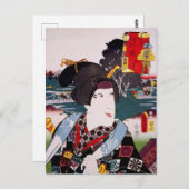 ukiyoe [Toyokuni] 68-47 Koman op Seki Briefkaart (Voorkant / Achterkant)