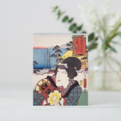 ukiyoe [Toyokuni] 76-53 Matahei's vrouw Otoku bij  Briefkaart (Staand voorkant)