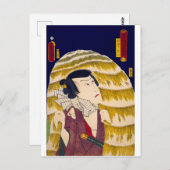 ukiyoe - Toyokuni manga - No.08 Obō Kichisa - Briefkaart (Voorkant / Achterkant)