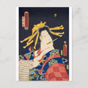 ukiyoe - Toyokuni manga - Nr.06 Wakana hime - Briefkaart