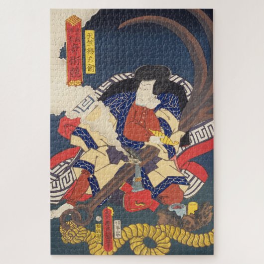 ukiyoe - Toyokuni - No.08 Tenjiku Tokubē - Legpuzzel (Verticaal)