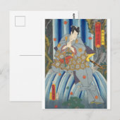 ukiyoe - Toyokuni - No.21 Kazama Hachirō - Briefkaart (Voorkant / Achterkant)