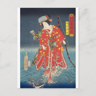 ukiyoe - Toyokuni - No.24 Kusunoki Koma hime - Briefkaart