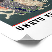 ukiyoe - Unrysoa Kurō - Japanse goochelaar - Poster (Hoek)