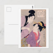 Ukiyoe [Utamaro] schoonheden 009 Briefkaart (Voorkant / Achterkant)