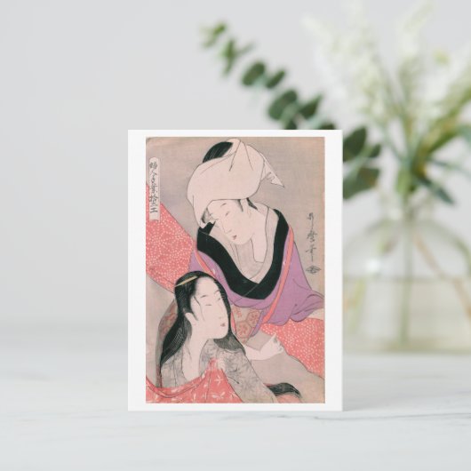 Ukiyoe [Utamaro] schoonheden 011 Briefkaart (Staand voorkant)