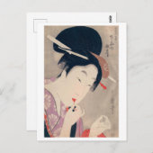 Ukiyoe [Utamaro] schoonheden 016 Briefkaart (Voorkant / Achterkant)