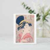 Ukiyoe [Utamaro] schoonheden 018 Briefkaart (Staand voorkant)
