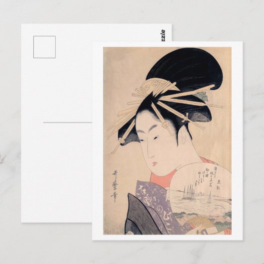 Ukiyoe [Utamaro] schoonheden 020 Briefkaart (Voorkant / Achterkant)