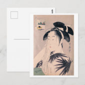 Ukiyoe [Utamaro] schoonheden 021 Briefkaart (Voorkant / Achterkant)