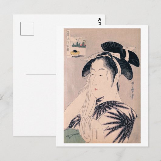 Ukiyoe [Utamaro] schoonheden 021 Briefkaart (Voorkant / Achterkant)