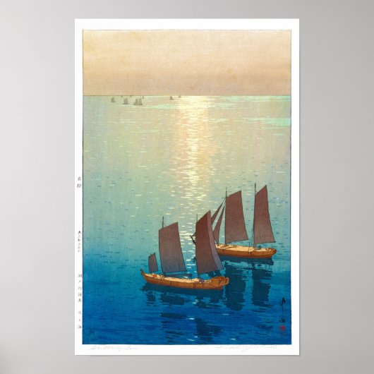 ukiyoe - Yoshida - 01 - Glitterende Zee Poster (Voorkant)