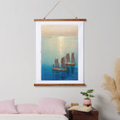 ukiyoe - Yoshida - 01 - Zee van Glittering Hangend Wandkleed (Slaapkamer)