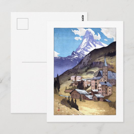 ukiyoe - Yoshida - 04 - Matterhorn - Briefkaart (Voorkant / Achterkant)