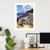 ukiyoe - Yoshida - 04 - Matterhorn - Poster (Thuiskantoor)