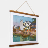 ukiyoe - Yoshida - 05 - Kura in Tomonoura - Hangend Wandkleed (Gebogen)