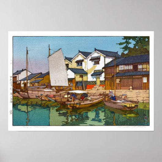 ukiyoe - Yoshida - 05 - Kura in Tomonoura - Poster (Voorkant)