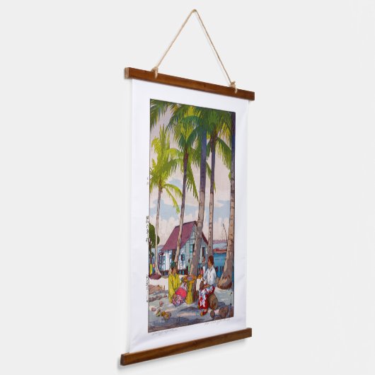 ukiyoe - Yoshida - 06 - Singapore - Hangend Wandkleed (Gebogen)