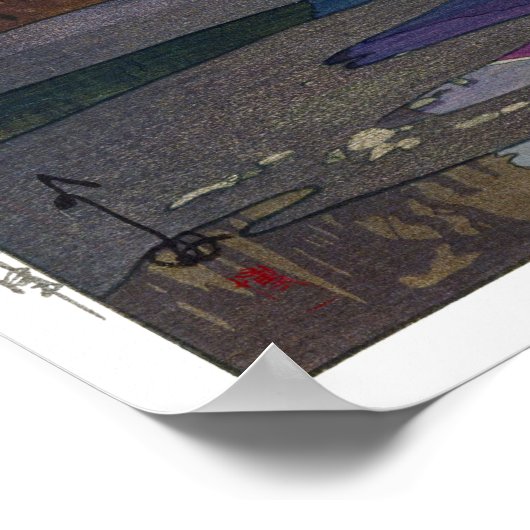 ukiyoe - Yoshida - 08 - Okitsu - Poster (Hoek)