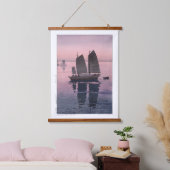ukiyoe - Yoshida - 12 - Sailing Boats-Evening - Hangend Wandkleed (Slaapkamer)