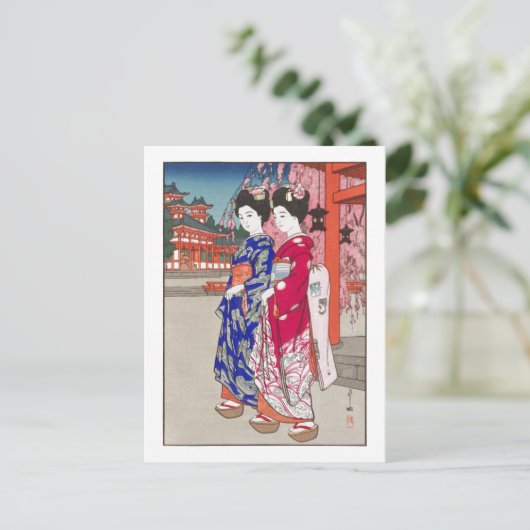 ukiyoe - Yoshida - 14 - Maiko - Briefkaart (Staand voorkant)