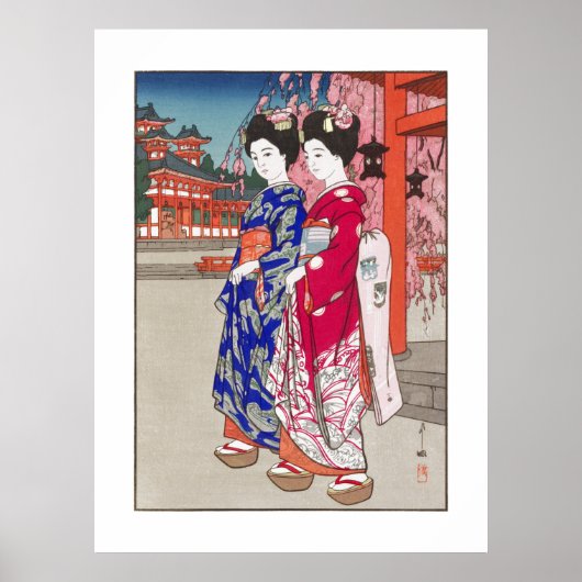 ukiyoe - Yoshida - 14 - Maiko - Poster (Voorkant)