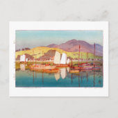 ukiyoe - Yoshida - 17 - wacht op de Tide - Briefkaart (Voorkant)