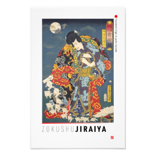 ukiyoe - Zokushu Jiraiya - Japanse goochelaar - Foto Afdruk