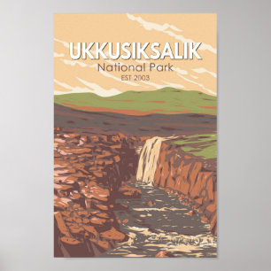 Ukkusiksalik National Park Canada Travel  Poster