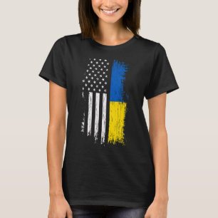 Ukraïens-Amerikaanse Vlag T-shirt - Trots Oekraine