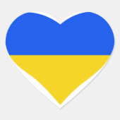 UKRAÏENSE vlag  Hart Sticker (Voorkant)